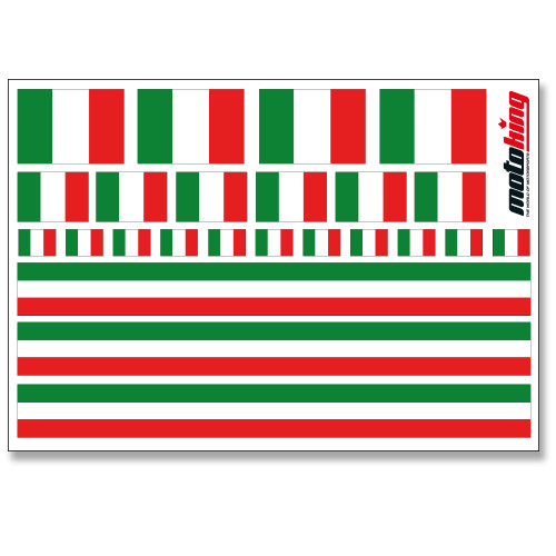 Italien Aufkleber - Italienische Flagge 7 x 10 cm, 5 Sticker - MaxFlags 