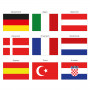 Bootkennzeichen individuelle Maßanfertigung Flaggenauswahl